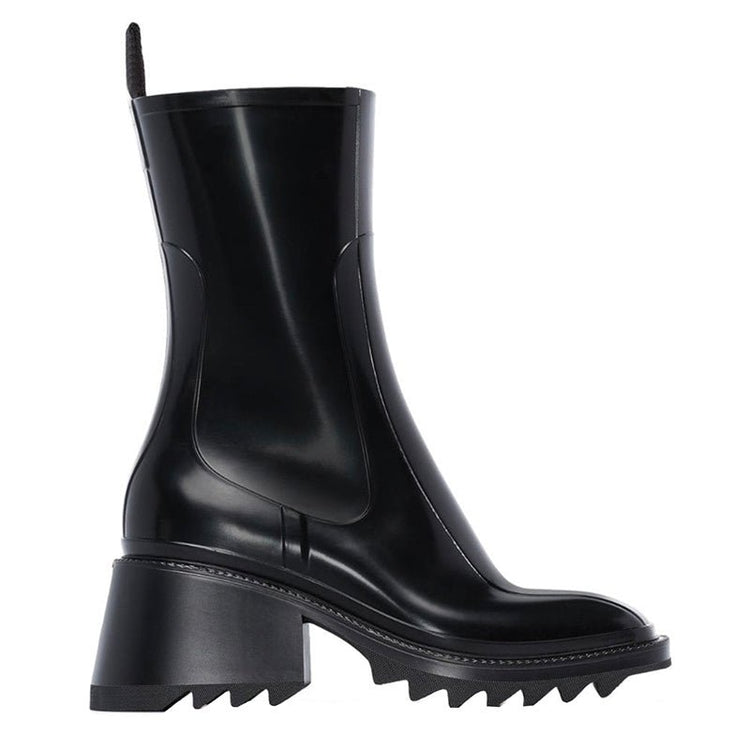 Thick - soled block heel square toe boots - Serenity Spaces