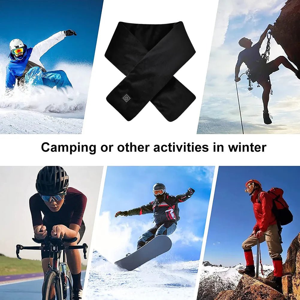 USB Heating Scarf 3 Temperature Settings Adjustable USB Charging Heat Control Neck Warmer - Serenity Spaces