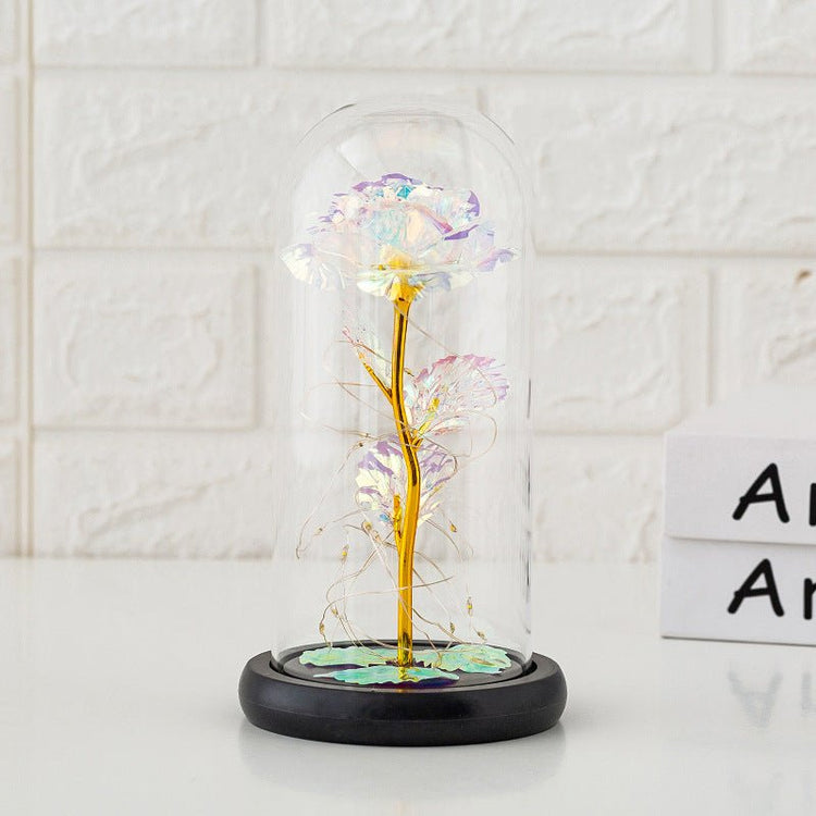 Preserved flower glass cover rose flower glass cover gift gifts - Serenity Spaces