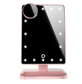Touch Screen Makeup Mirror With 20 LED Light Bluetooth Music Speaker 10X Magnifying Mirrors Lights - Serenity Spaces