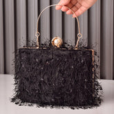 Tassel Handbags Women Dress Party Evening Bag Fashion Luxury Designer Square Bags Crossbody Shoulder Bag Ladies - Serenity Spaces