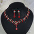 Rhinestone Pearl Earrings And Necklace Set Women - Serenity Spaces