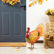 21.5 In. H Thanksgiving Metal Turkey Porch Decor