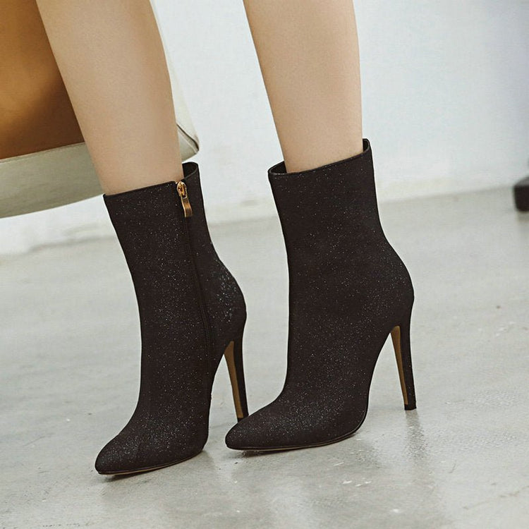 Sequined side zip stilettos - Serenity Spaces