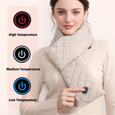 USB Electric Heating Scarf 3 Temperature Settings Heating Pads Warm Heated Scarf - Serenity Spaces