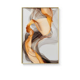 Abstract Yellow Grey Canvas Painting Home Decor - Serenity Spaces