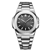 Fashion Steel Belt Calendar Luminous Watch Men - Serenity Spaces
