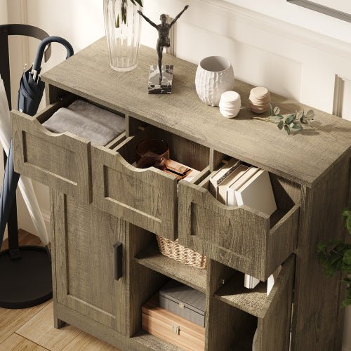 Storage Cabinets,Wooden Floor Cabinet,with Drawers And Shelves Storage Cabinets,Accent Cabinet For Living Room,Bedroom,Bathroom Furniture Home Decor - Serenity Spaces