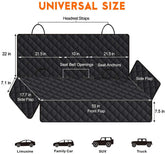 Dog Car Seat Cover, Back Seat Cover for Dogs Pet Car Seat Protector Waterproof Bench Car Seat Cover, Non - Slip Reat Seat Cover Fits Middle Armrest for Most Cars Trucks Suvs - Black - Serenity Spaces
