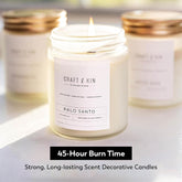 Palo Santo Fall Scented Candle | 8 Oz 45 Hour Long Lasting | Classic Soy Woodwick Fall Candles | Made with Natural Soy | Gifts for Men and Women - Serenity Spaces