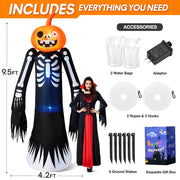 9FT Halloween Inflatables Decorations, Large Halloween Decorations Outdoor Halloween Yard Inflatables