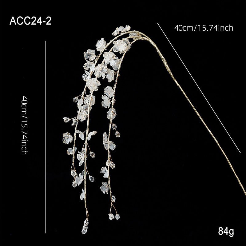 Acrylic White Crystal Twig Cutting Creative Decoration - Serenity Spaces