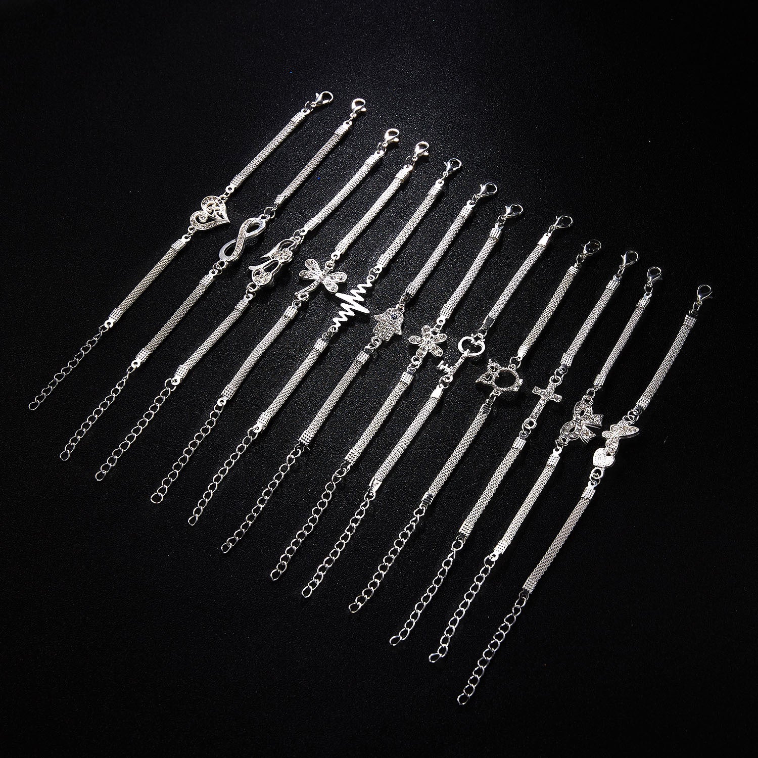 RINHOO 925 Jewelry Silver Color Bracelet s For Women Bracelet Fashion Wedding Banquet Bracelet S & Bangles Valentine&