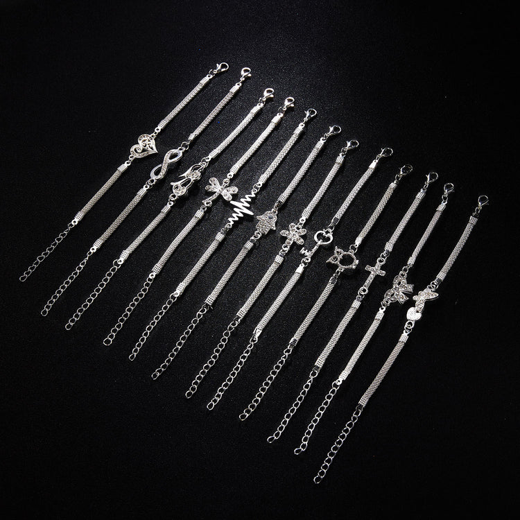 RINHOO 925 Jewelry Silver Color Bracelet s For Women Bracelet Fashion Wedding Banquet Bracelet S & Bangles Valentine&