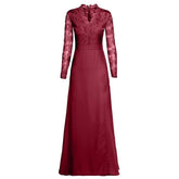 Women V - neck Sexy Lace Elegant Wedding Party Dresses - Serenity Spaces