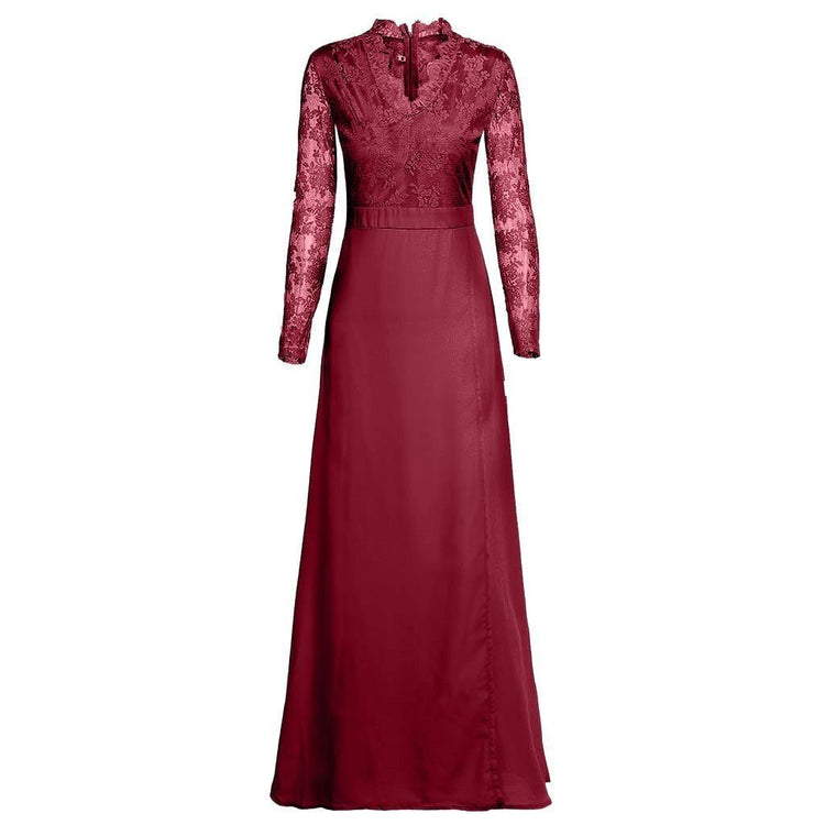 Women V - neck Sexy Lace Elegant Wedding Party Dresses - Serenity Spaces