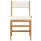 3 - piece balcony furniture set with cushions, solid acacia wood - Serenity Spaces