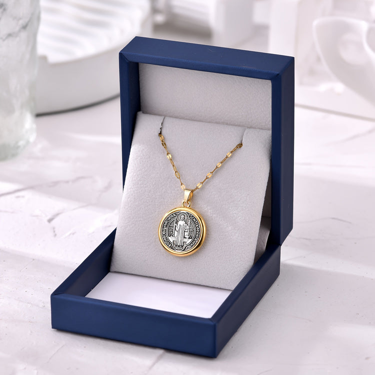 St. Benedict Necklace with Cross Charm - Serenity SpacesSt. Benedict Necklace with Cross Charm