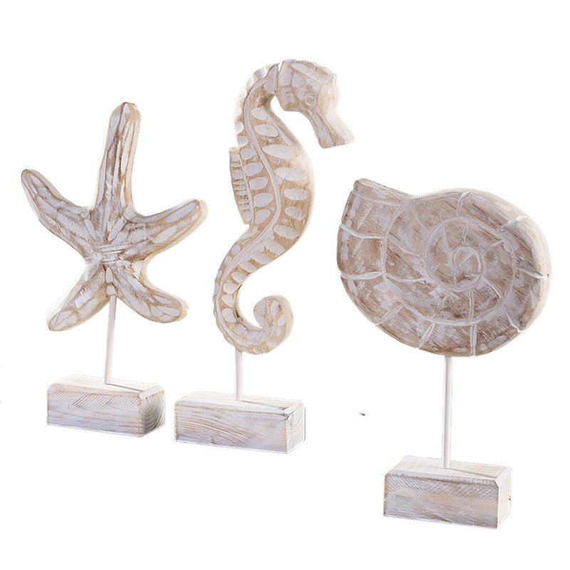 Home decor starfish seahorse conch living room - Serenity Spaces