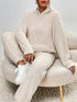 Winter Plush Pajama Set Fashion Casual Hooded Top and Elastic Band Pants Warm Set - Serenity Spaces