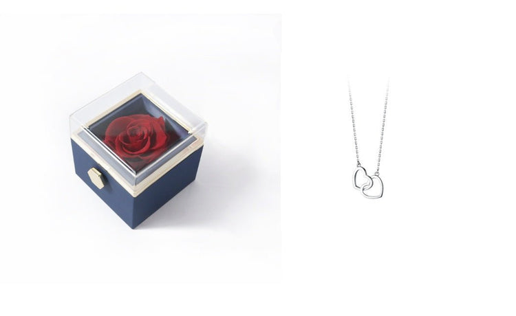 Fashion Acrylic Rotating Rose Jewelry Box - Serenity Spaces