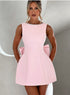 Fashion Big - Bowed Pearls Backless Dress Summer Slim Sleeveless A - line Dresses For Party Evening Women&