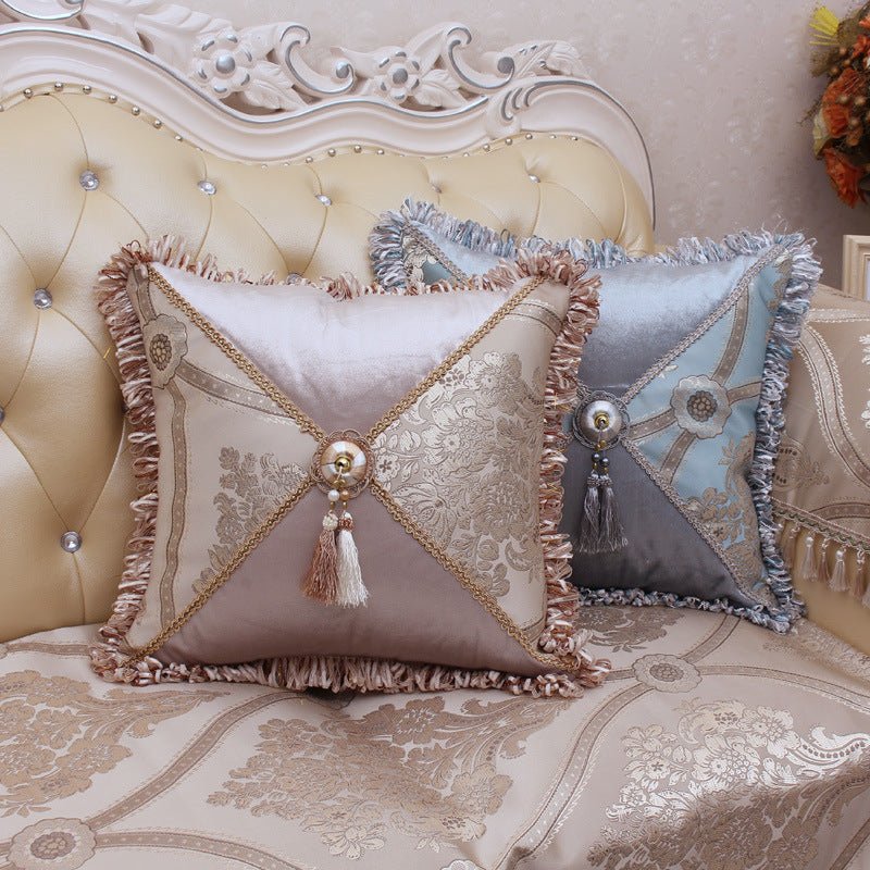 European style pillow leather sofa cushion - Serenity Spaces