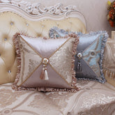 European style pillow leather sofa cushion - Serenity Spaces