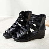 Mother shoes Roman shoes wedge flat sandals - Serenity Spaces