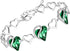 Infinity Love Heart Link Bracelets, Birthstone or Healing Stone Crystal Bracelet for Women, Silver Tone Jewelry Gifts for Her, 7 - Inch Chain and 2 - Inch Extender - Serenity Spaces