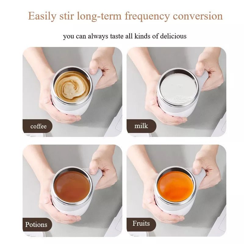 Rechargeable Model Automatic Stirring Cup Coffee Cup High Value Electric Stirring Cup Lazy Milkshake Rotating Magnetic Water Cup - Serenity Spaces