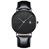 Simple calendar watch male creative waterproof quartz watch - Serenity Spaces