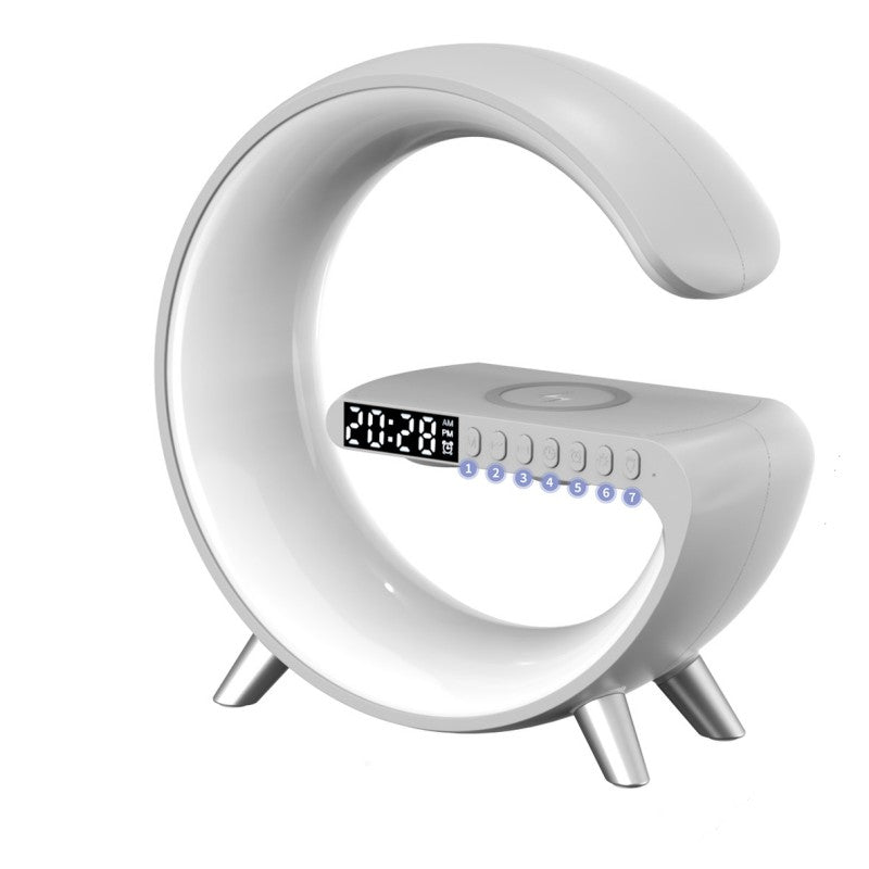 New Intelligent G Shaped LED Lamp Bluetooth Speake Wireless Charger Atmosphere Lamp App Control For Bedroom Home Decor - Serenity Spaces