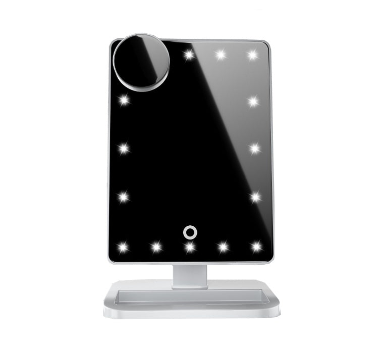 Touch Screen Makeup Mirror With 20 LED Light Bluetooth Music Speaker 10X Magnifying Mirrors Lights - Serenity Spaces