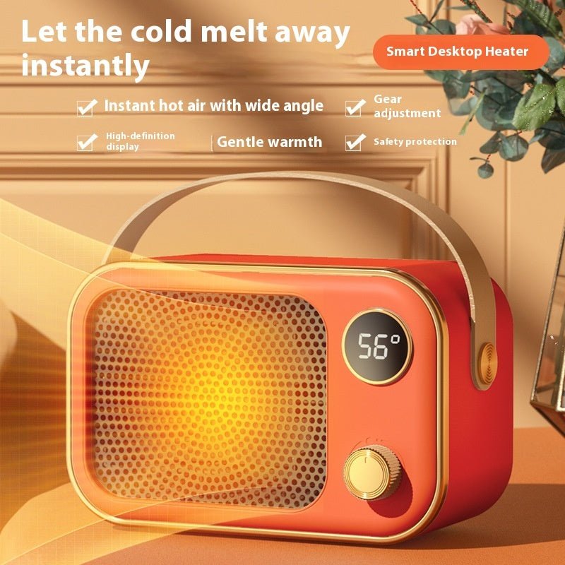 High - power Digital Display Warm Air Blower Desktop Office Small Heater - Serenity Spaces