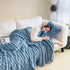 Soft Wind Bubble Velvet Blanket Warm Solid Rabbit Fur Blankets Double - sided Thickening Cover Throw Warm Fur Blanket - Serenity Spaces