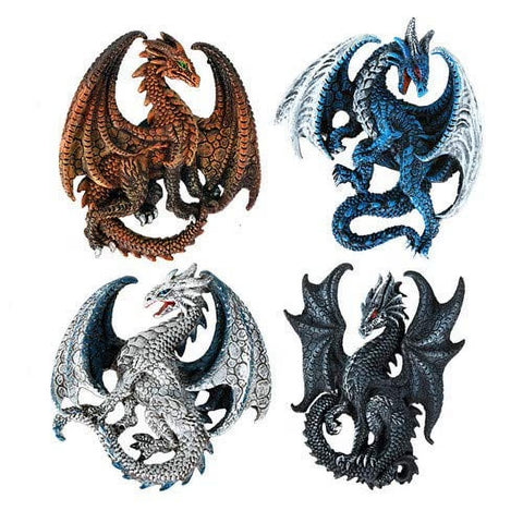 Dragon'S Lair Ruth Thompson Set of 4 Collectible Sculptural Dragons Refrigerator Magnets Gift Decor