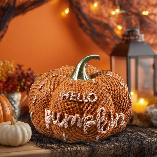 Halloween Pumpkin Decor for Halloween Decorations Indoor, Resin Pumpkin Decoration for Halloween Table Decor