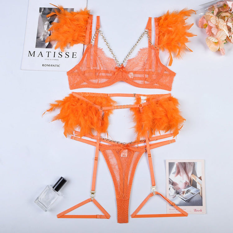 Chains Lace Sexy Lingerie Women Underwear Bra - Serenity Spaces