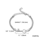 RINHOO 925 Jewelry Silver Color Bracelet s For Women Bracelet Fashion Wedding Banquet Bracelet S & Bangles Valentine&