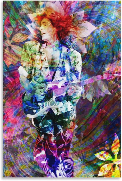 Abstract Canvas Wall Art Steve Vai Art Motivational Wall Art Inspirational Wall Art Poster and Wall Art for Living Room Modern Family Large Wall Art Posters 12X18Inch(30X45Cm)