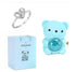 Eternal Rose Teddy Bear Gifts Box With Necklace Rotate Rose Jewelry Box Valentine Wedding Storage Gift Case For Women Girlfriend - Serenity Spaces