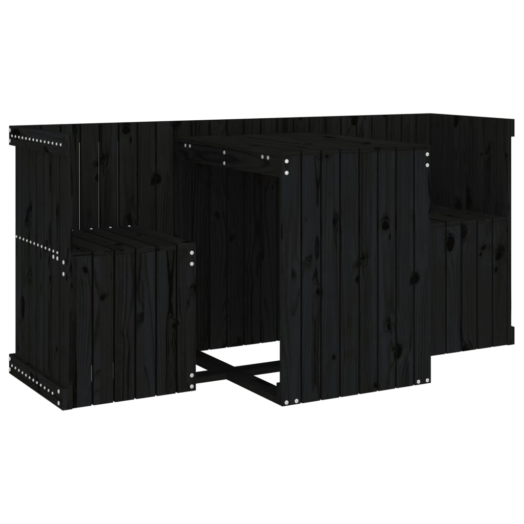 Balcony Furniture Set 2 - Seater Solid Pine Wood - Serenity Spaces