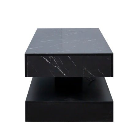 6.93IN High LED Coffee Table,Modern Coffee Table For Living Room,Living Room Tables,Large Living Room Furniture,LED Lights - Serenity Spaces