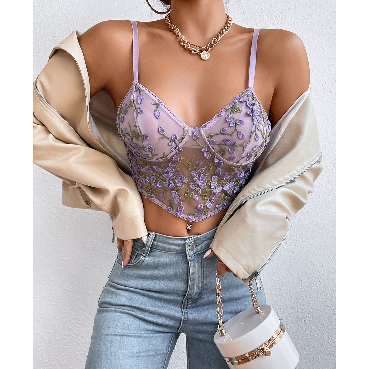 Lace Embroidery Lingerie Vest Women - Serenity Spaces
