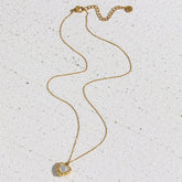 High - grade Love Light Luxury Pendant Jewelry Stainless Steel 18k Gold Plating Vintage Shell Love Necklace - Serenity Spaces