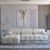 Nordic Modern Apartment Furniture Fabric Buckle Design Sofa Living Room Couch Light Luxury Sponge Sofa For Lock Design - Serenity Spaces
