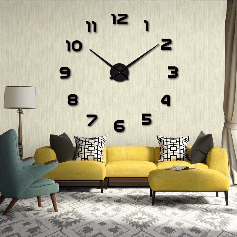 Living Room Super Acrylic DIY Wall Clock Living Room - Serenity Spaces