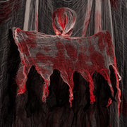 Halloweendecorations, Horror Hanging Skeleton White Gauze Hanging Halloween Props Yard Bar Garden Halloween Decorations for Party and Halloween, Decoración De Halloween