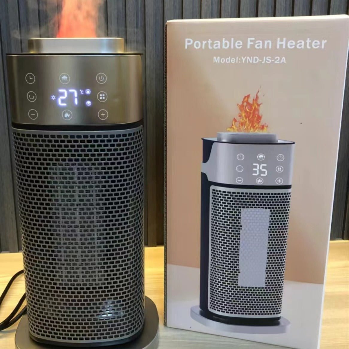 Desktop Warm Air Blower 3D Flame Humidifying Heater - Serenity Spaces